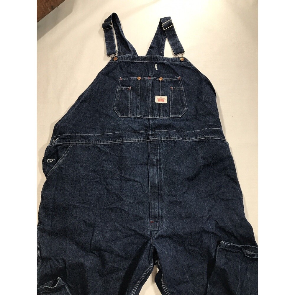 Round House Bib Overalls Mens Blue Denim Farmer Ranch See Measurements For Size